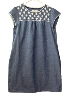 BODEN Light Blue Cap Sleeves With Pockets Summer Casual S10R Dress